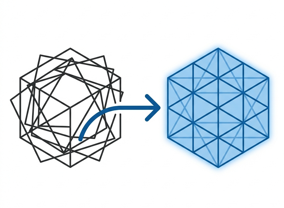 Clean lines and organization illustration
